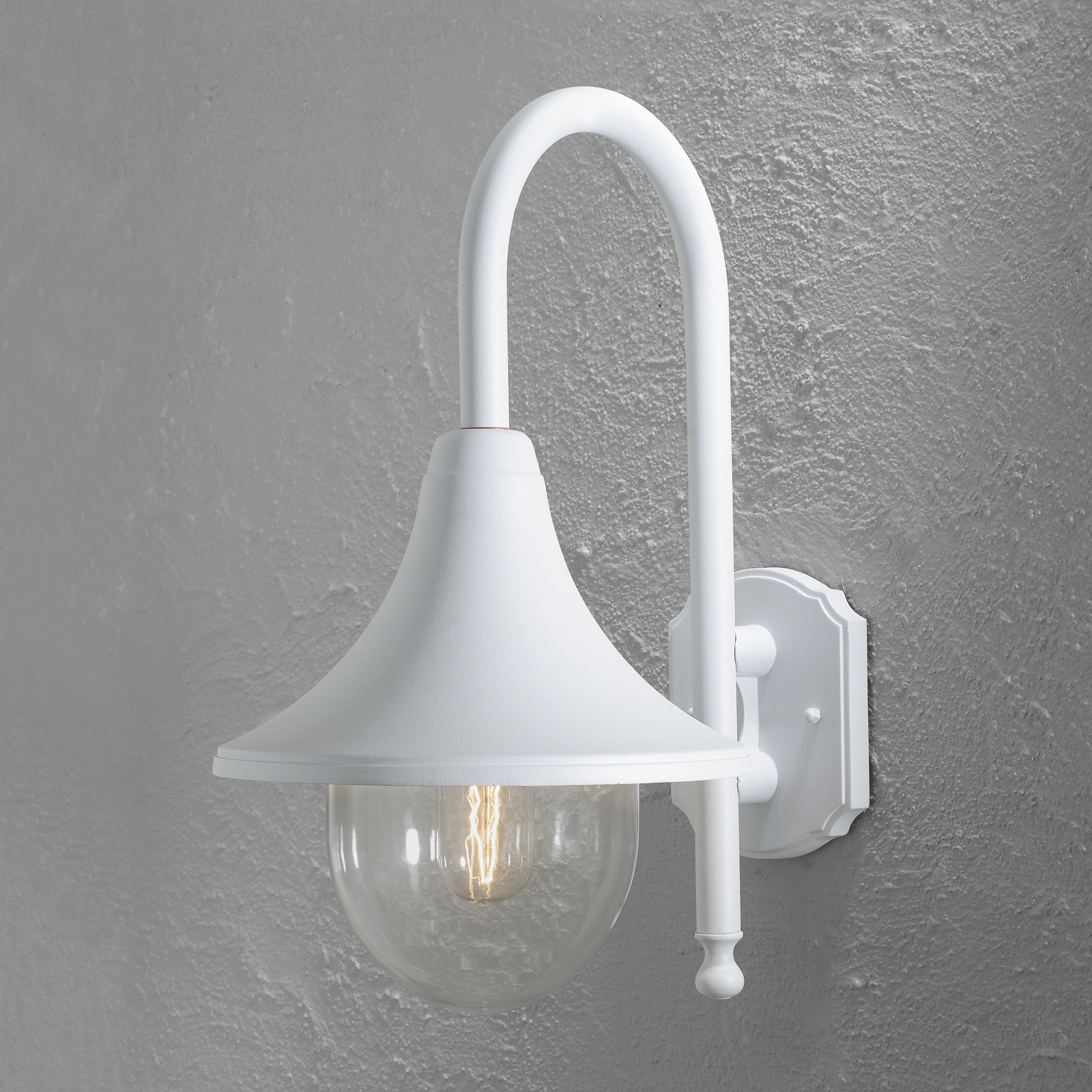 Buitenwandlamp Bari, wit